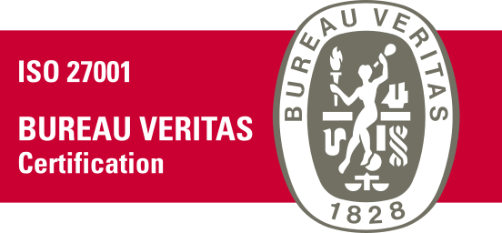Logo certificazione ISO/IEC 27001 rilasciata da Bureau Veritas