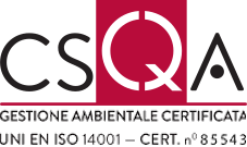 Logo certificazione ISO 14001 rilasciata da CSQA