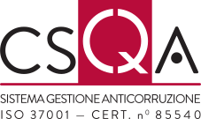 Logo certificazione ISO 37001 rilasciata da CSQA