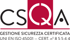 Logo certificazione ISO 45001 rilasciata da CSQA