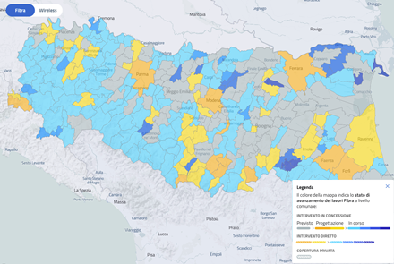 Mappa realizzazioni Piano BUL