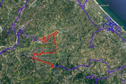 Tratte della Rete Lepida sul territorio della Provincia di Rimini e della Repubblica di San Marino