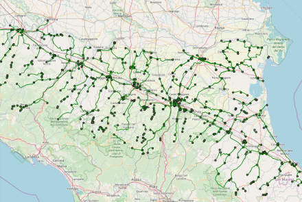 The Lepida network in Emilia-Romagna